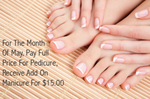 Manicure and Pedicure promotion.